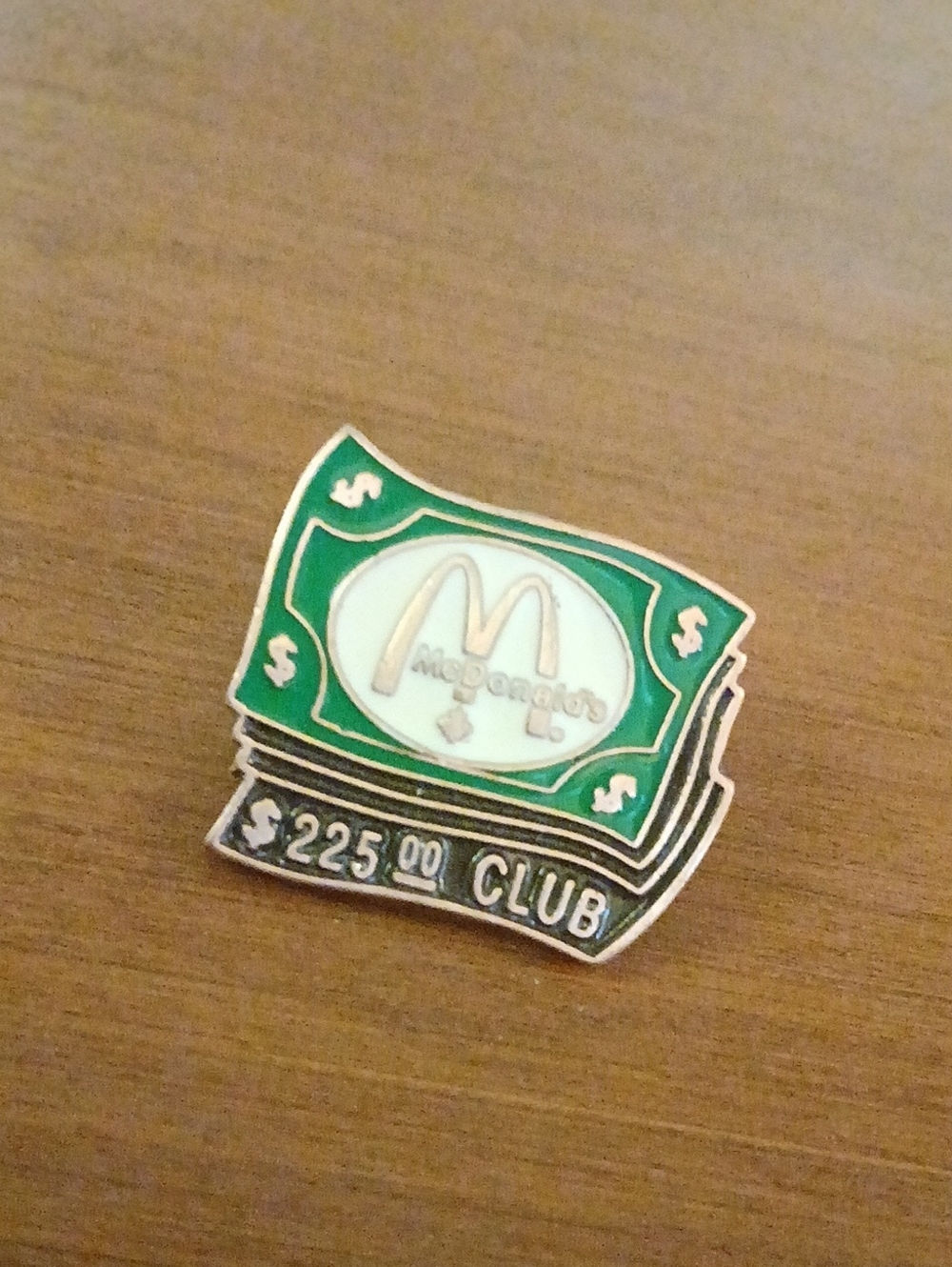 90's Vtg McDonald's Lapel Pin $$225 Club Collectible $$ RARE 1"